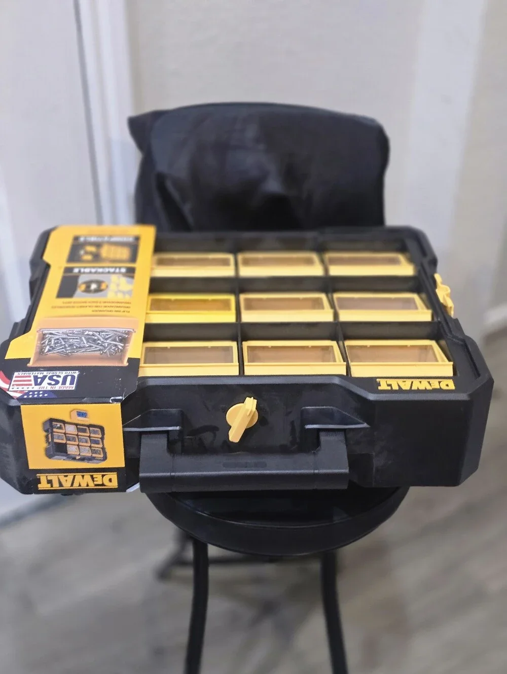 Dewalt 12-Compartment Parts Organizer Flip Stackable Bin